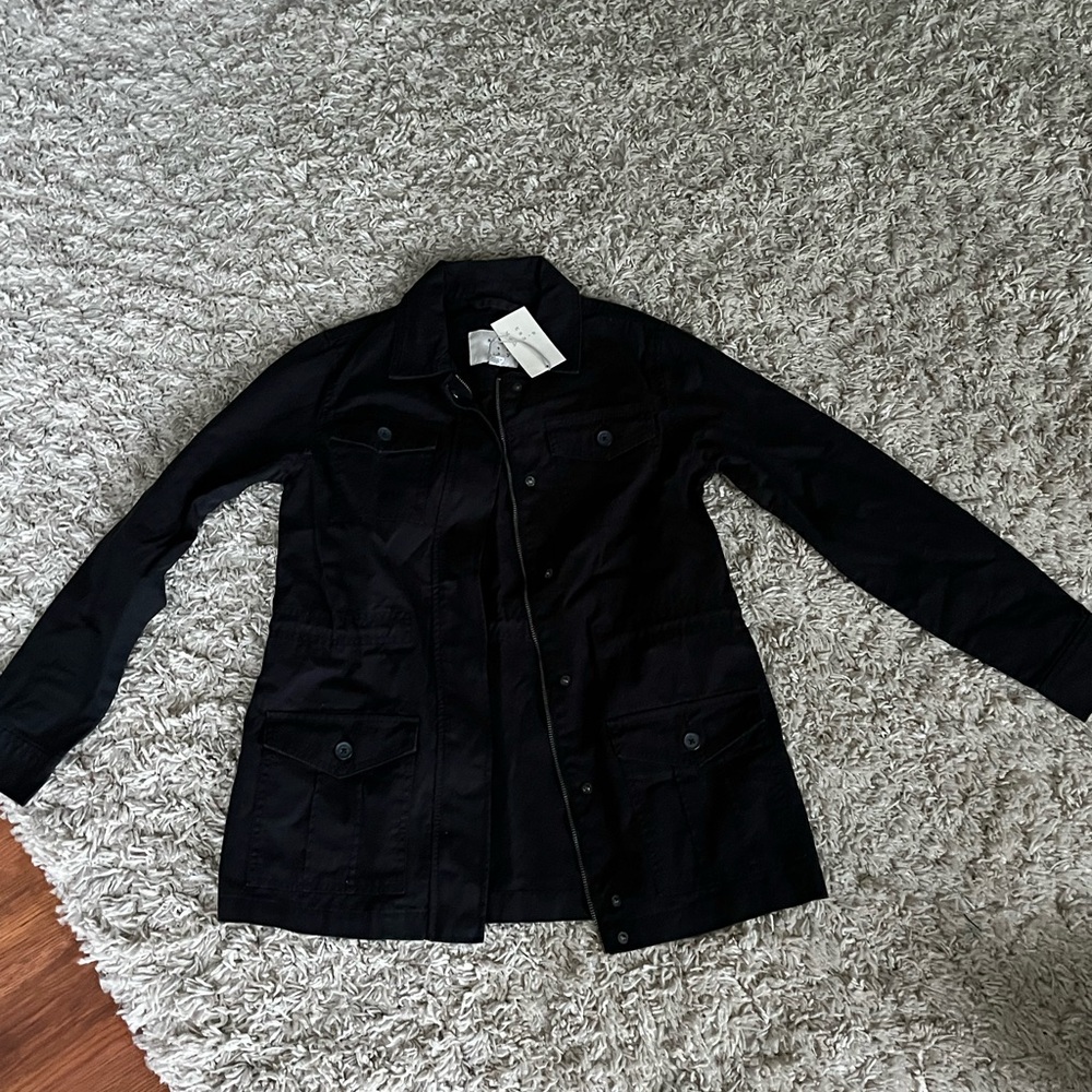 NWT a new day Black Utility Jacket with Classic Design